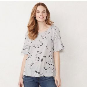LAUREN CONRAD Bell Sleeve Tee